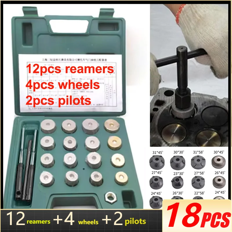 

Весь набор твердосплавных клапанов, шлифовальный круг, резак для седла клапана, развертка, набор держателей инструментов для ремонта седла клапана двигателя мотоцикла