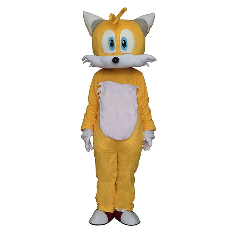 New Furry Tails Prower From Fox Mascot Costume ADS Cartoon Fancy Cosplay Party Game Dress Anime Parade Advertising Outfits