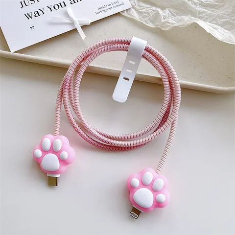 Защитный чехол для кабеля с животными из силикона