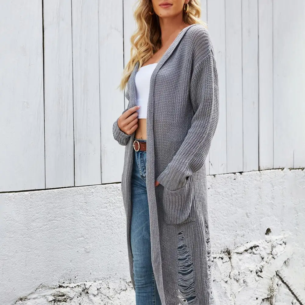 

Autumn Jacket Open Stitch Streetwear Soft Elastic Anti-shrink Autumn Jacket Lady Coat Women Clothes