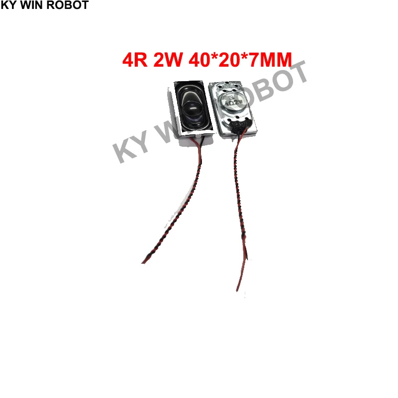 

2PCS/Lots Waterproof Notebook Speaker Horn 2W 4R 4020 Loud speaker 4 ohms 2 Watt 4R 2W 40*20MM thickness 7MM With wire