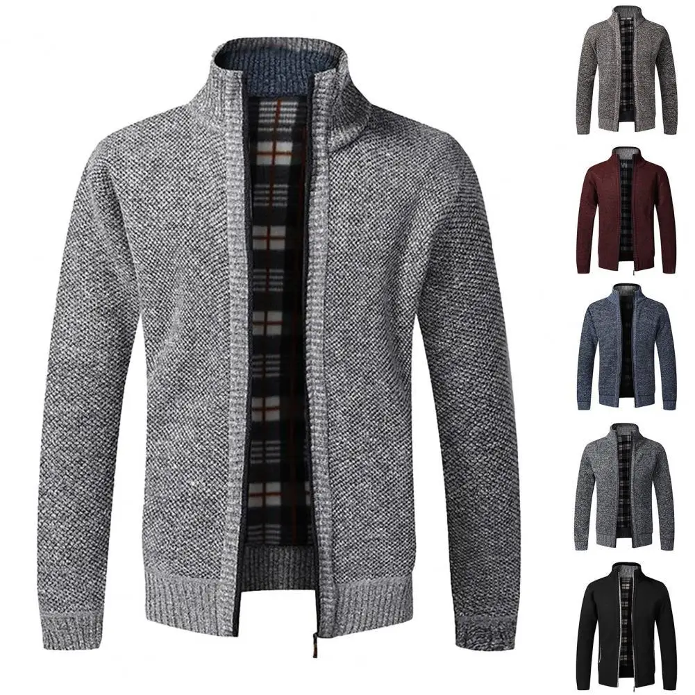 

Thicken Men Cardigan Breathable Cotton Blend Comfortable Touch Men Trui for Daily Wear