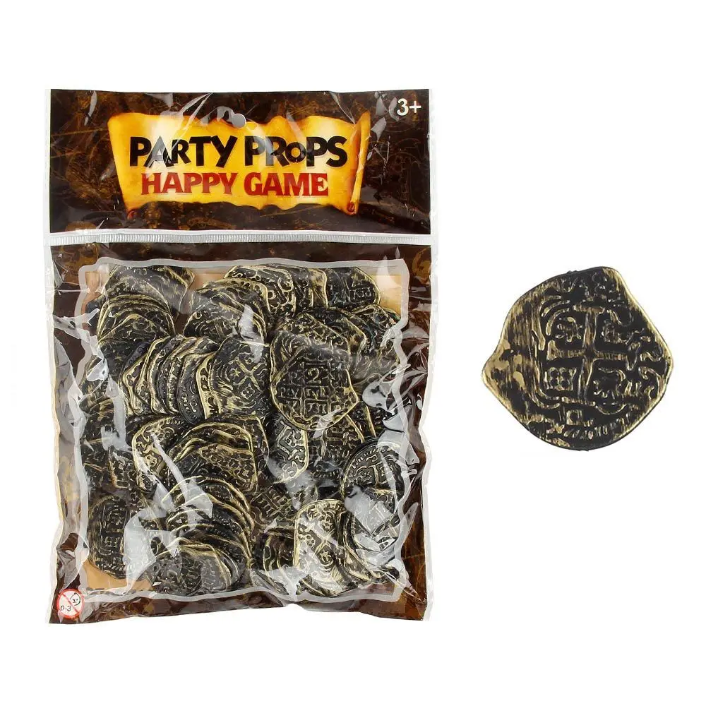 

Пластиковые пиратские монеты Хэллоуин 100 шт