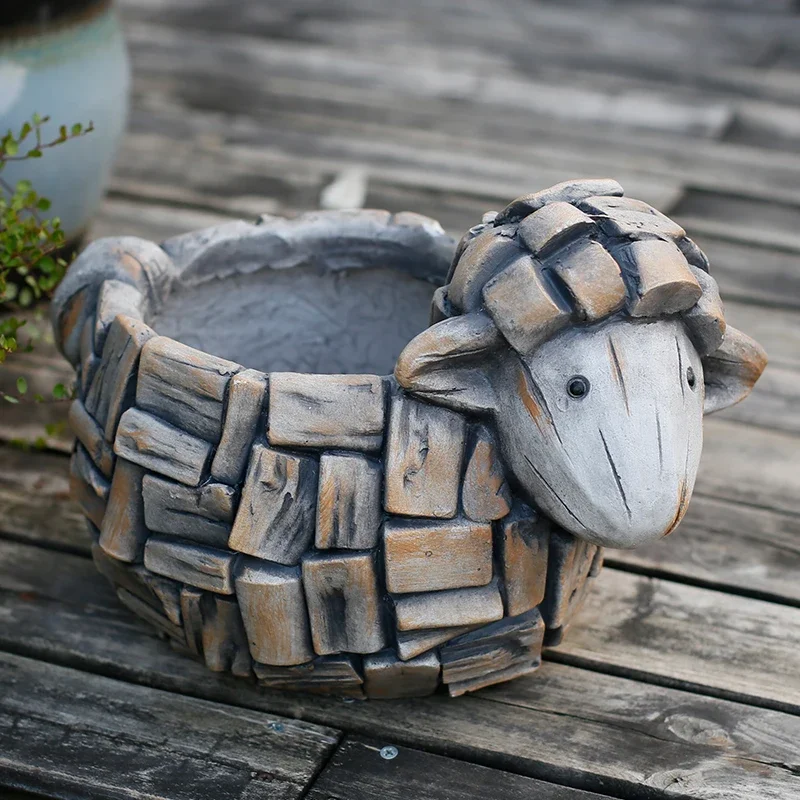 Цветочный горшок ягнёнка из оксида магния