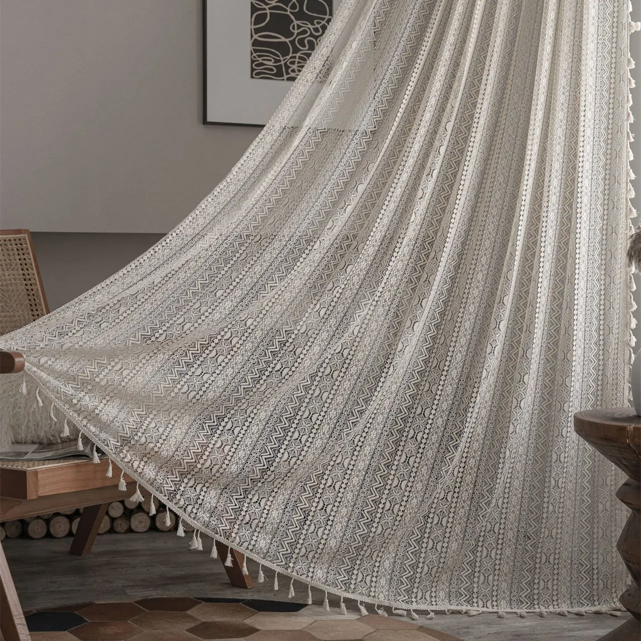 Вязание крючком для гостиной полый художественный декор в американском стиле