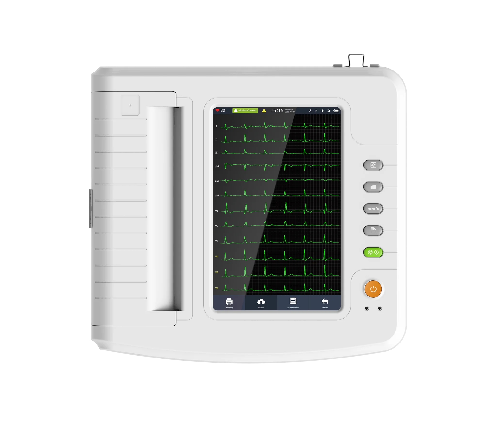 

CONTEC ECG1212G 12 channel Portable ecg monitor electrocardiography machine ekg machines TOUCH USB software interpretation Print