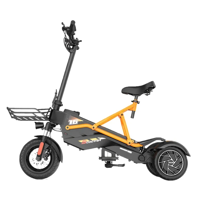 Электрический 3-колесный самокат для взрослых внедорожный электрический PXID F2