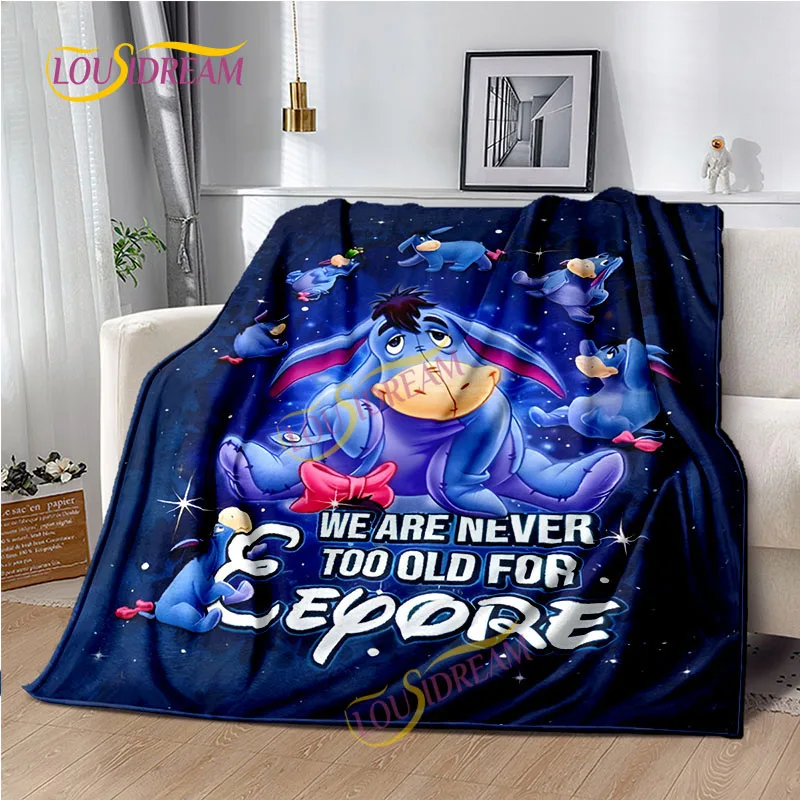 

Cartoon Eeyore Blanket Warm and Comfortable Home Flannel Blanket Bed Sofa Cover Hiking Office Home Leisure Warm Blanket