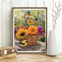 beauty flowers birds kit diy 5d diamond painting full drill square embroidery mosaic art picture of rhinestones home decor gifts