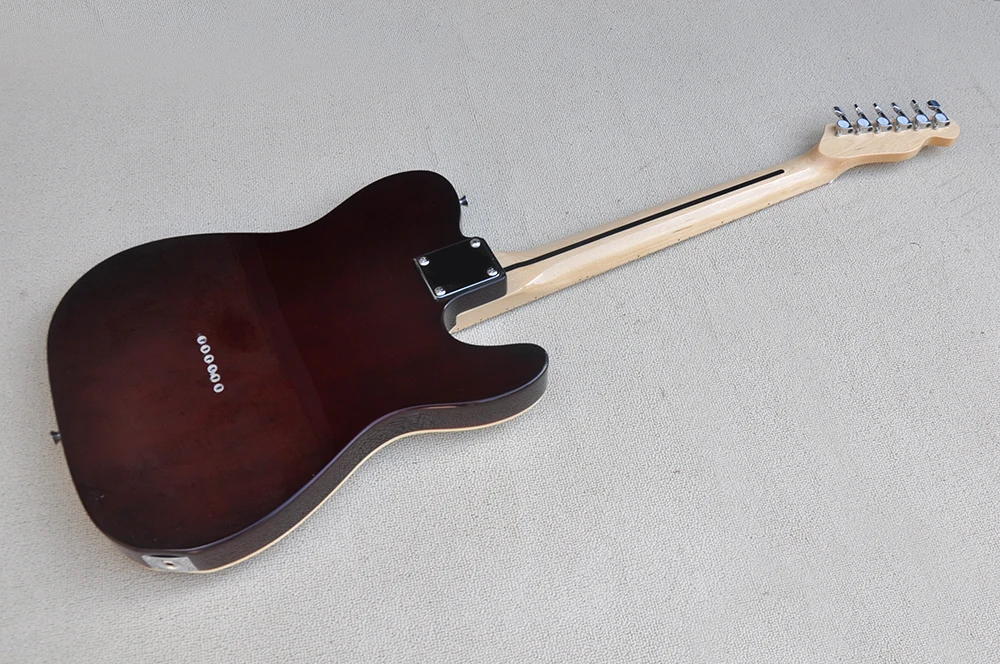 Электрическая гитара Sunburst с левой рукой 6 струн кленовым грифом 22 Лада по