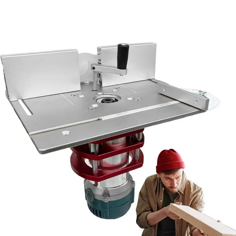 

Система подъема маршрутизатора, портативный подъемный набор из алюминиевого сплава для деревянных фрезерных станков, подъемная система против ржавчины, основа, ручные инструменты для деревообработки