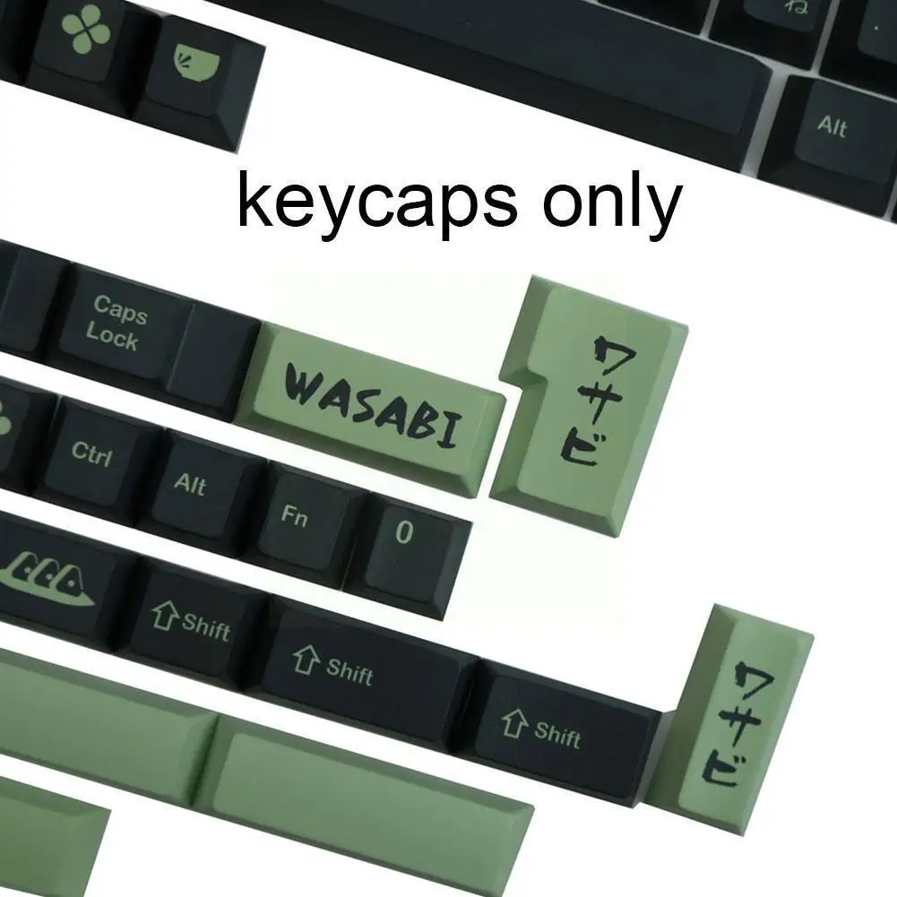 

140 Kyes GMK Wasabi Keycaps PBT Dye Subbed Japanese 2.75U Spacebar 7U 2.25U With Key Keycap Profile 3U Enter ISO Caps Y4O0