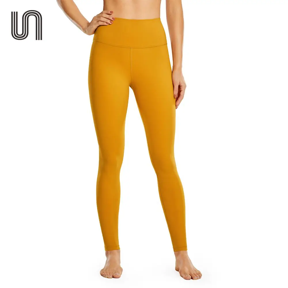 

Women Workout Leggings Naked Feeling Cargo 25 Inches High Waisted Athletic Yoga Pants Elastic Slim Sexy Trousers Hips Lifting