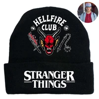 dustin montauk stranger things 4 hellfire club steve jason monster movie series season 4 hat cosplay knitted printed cap gift