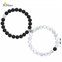 3umeter magnetic couple bracelets for lovers meacningful natural stone beads bracelet romantic valentines day jewelry present