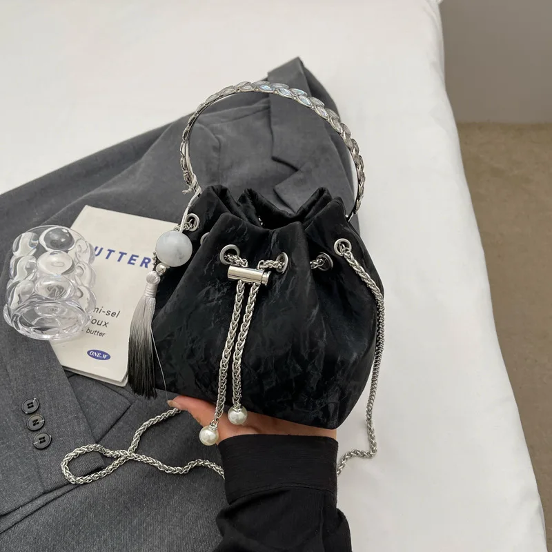 Женская сумка-мешок через плечо из ПУ кожи