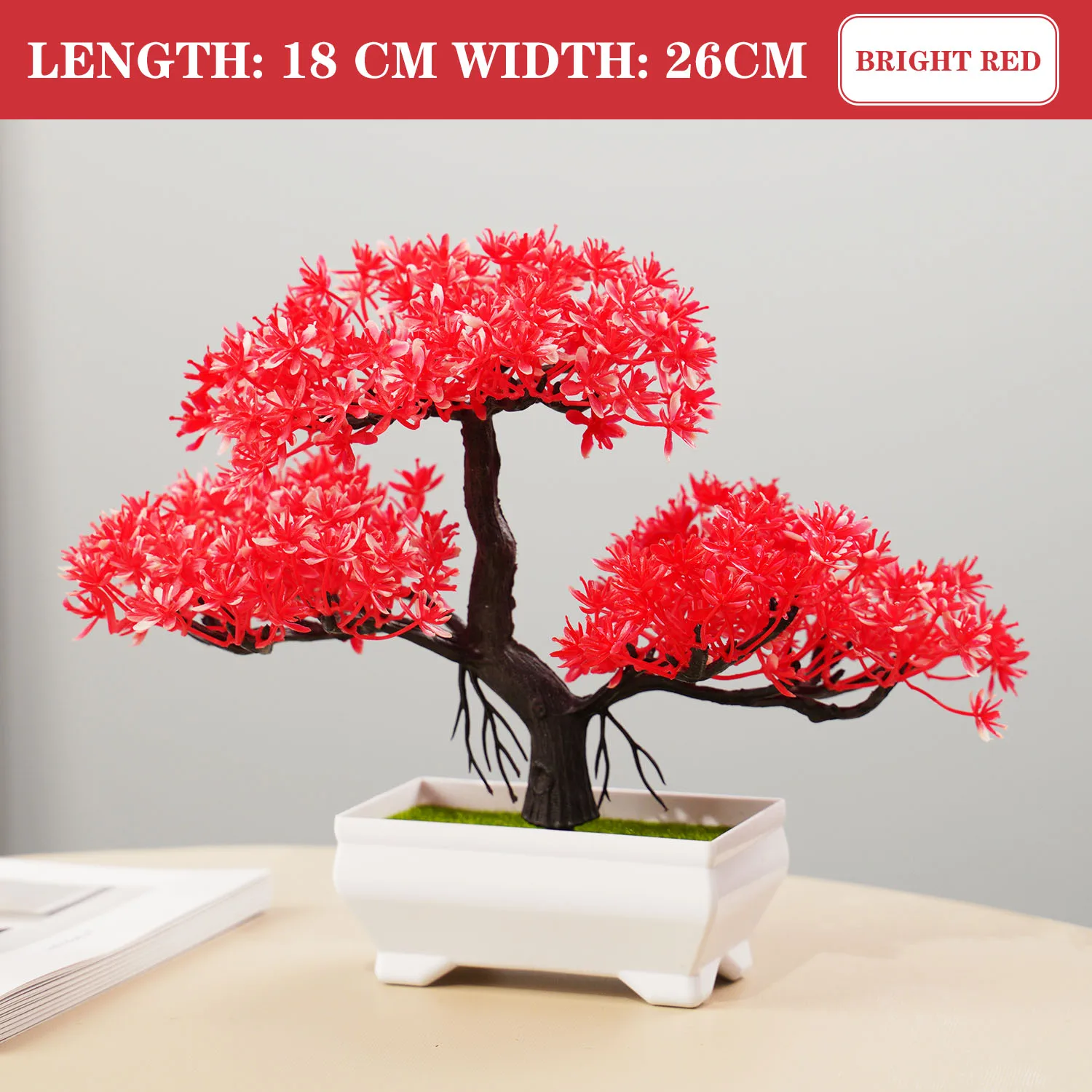 Искусственные растения бонсай, маленькое дерево, имитация горшечных растений, искусственные цветы, настольные украшения в горшках для отеля, сада, домашний декор, подорожник