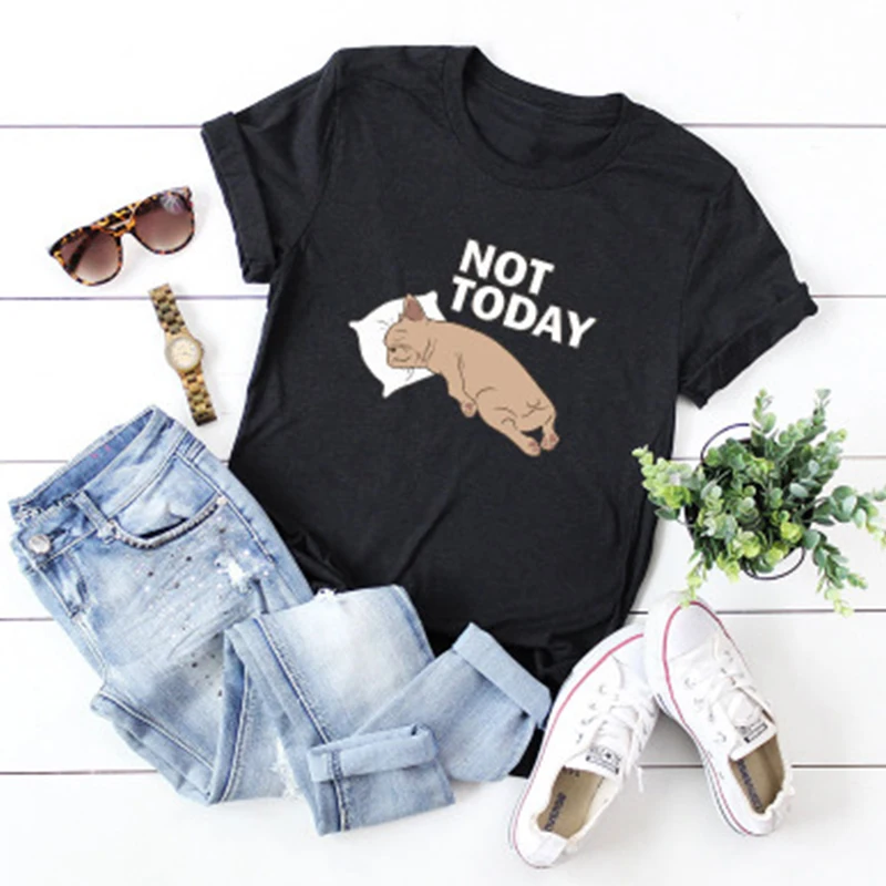 Летняя женская футболка большого размера LUOYIYANG с принтом собаки повседневная