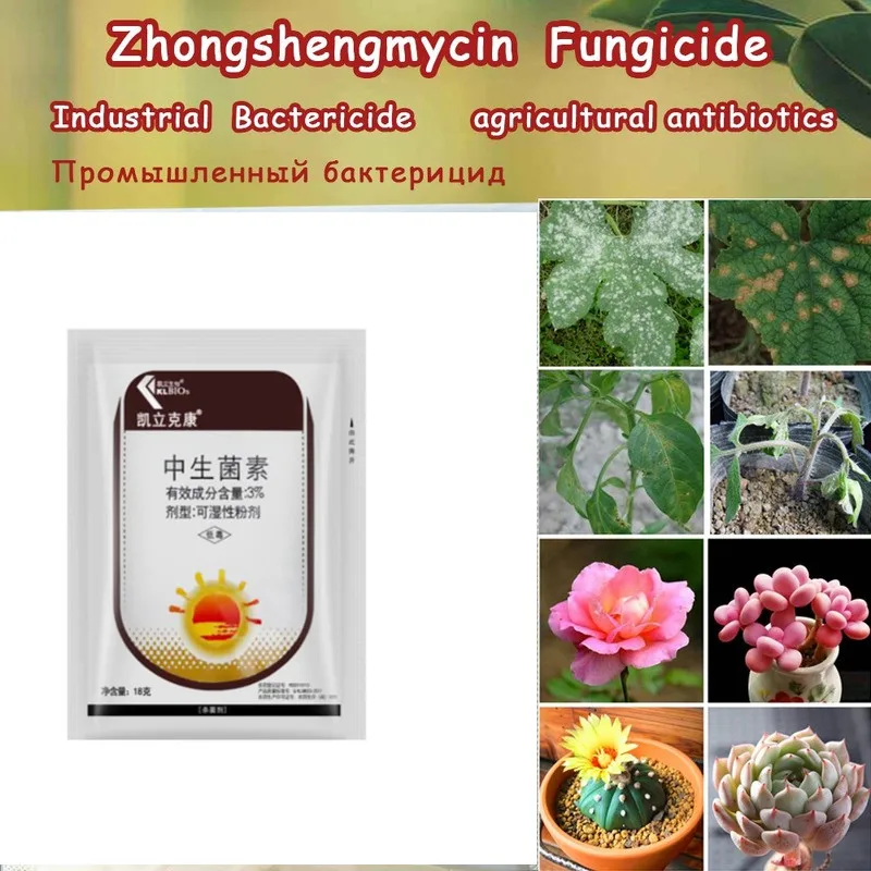 

Zhongshengmycin эффективно лечит Угловые листья и бактериальное увядание, профилактика и защита от насекомых, сад 18 г