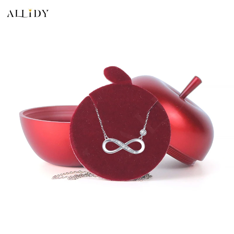 Рождественский подарок Яблоко Шкатулка для драгоценностей с ожерельем