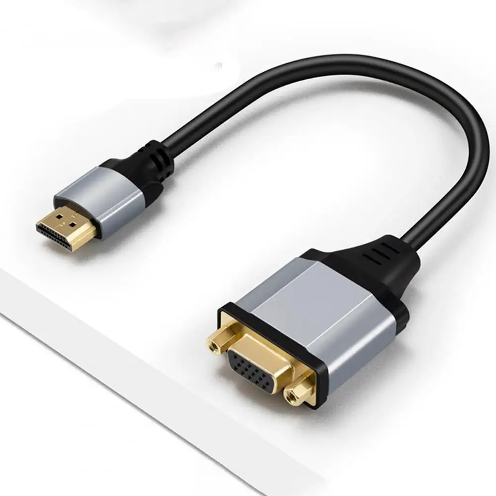 

Reliable Anti-interference Gold-plated HDMI-compatible Male to VGA Female Audio Video Converter Cord for TV