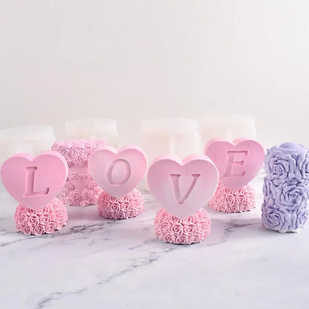 

Форма для поделок «сделай сам», термостойкая антипригарная 3D форма для поделок в виде сердца на День святого Валентина без бисфенола А, форм...