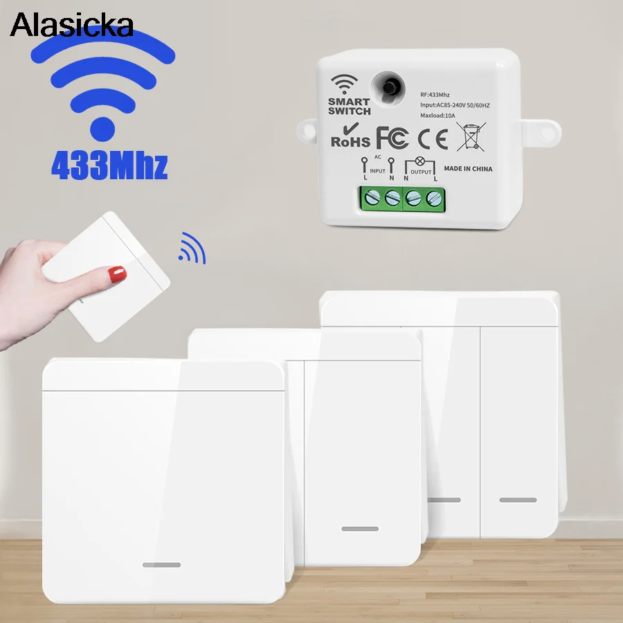 Беспроводной настенный выключатель RF 86, 433 МГц | AliExpress