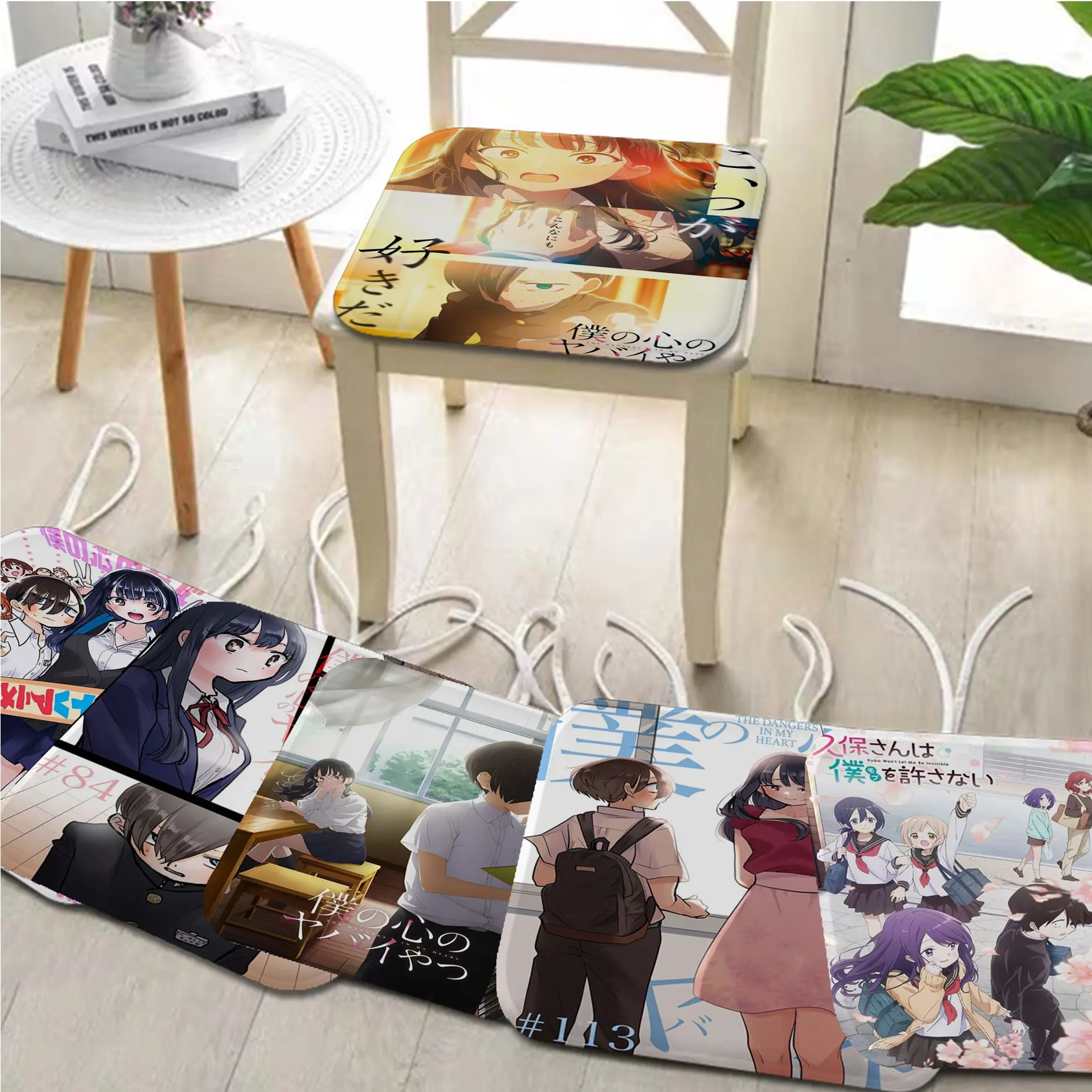 Многоцветная Квадратная Подушка В Стиле Аниме Невеконы Моем Сердце Нескользящая