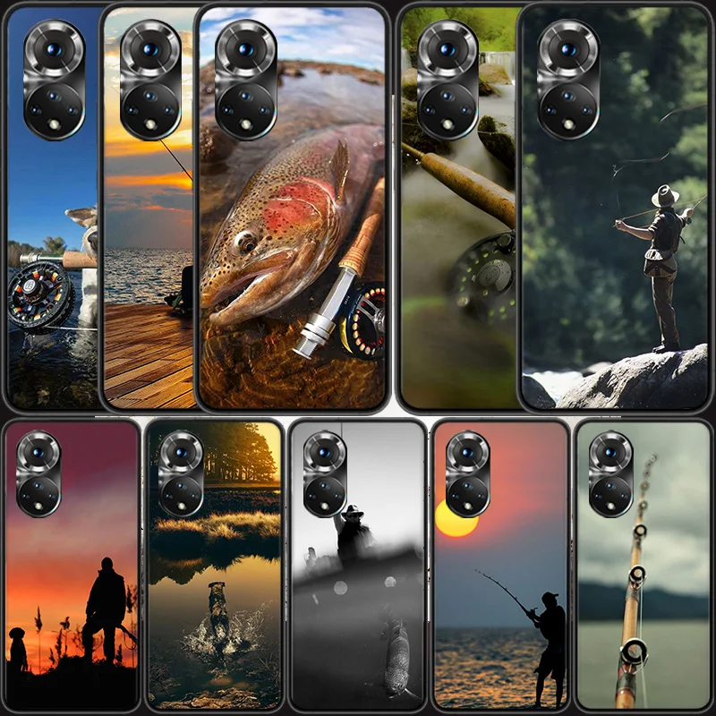 

Hunter Man Fishing Dog Phone Case For Honor 50 20 Pro 1020i 10 9 Lite 9X 8A 8S 8X 7S Huawei P SmartZ 2021 Y5 Y6 Y7 Y9 Cover