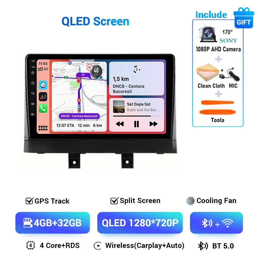 

Android 15 для Changan Alsvin 3 2018-2023 головное устройство QLED экран видео мультимедиа беспроводной Carplay авто стерео сенсорное радио