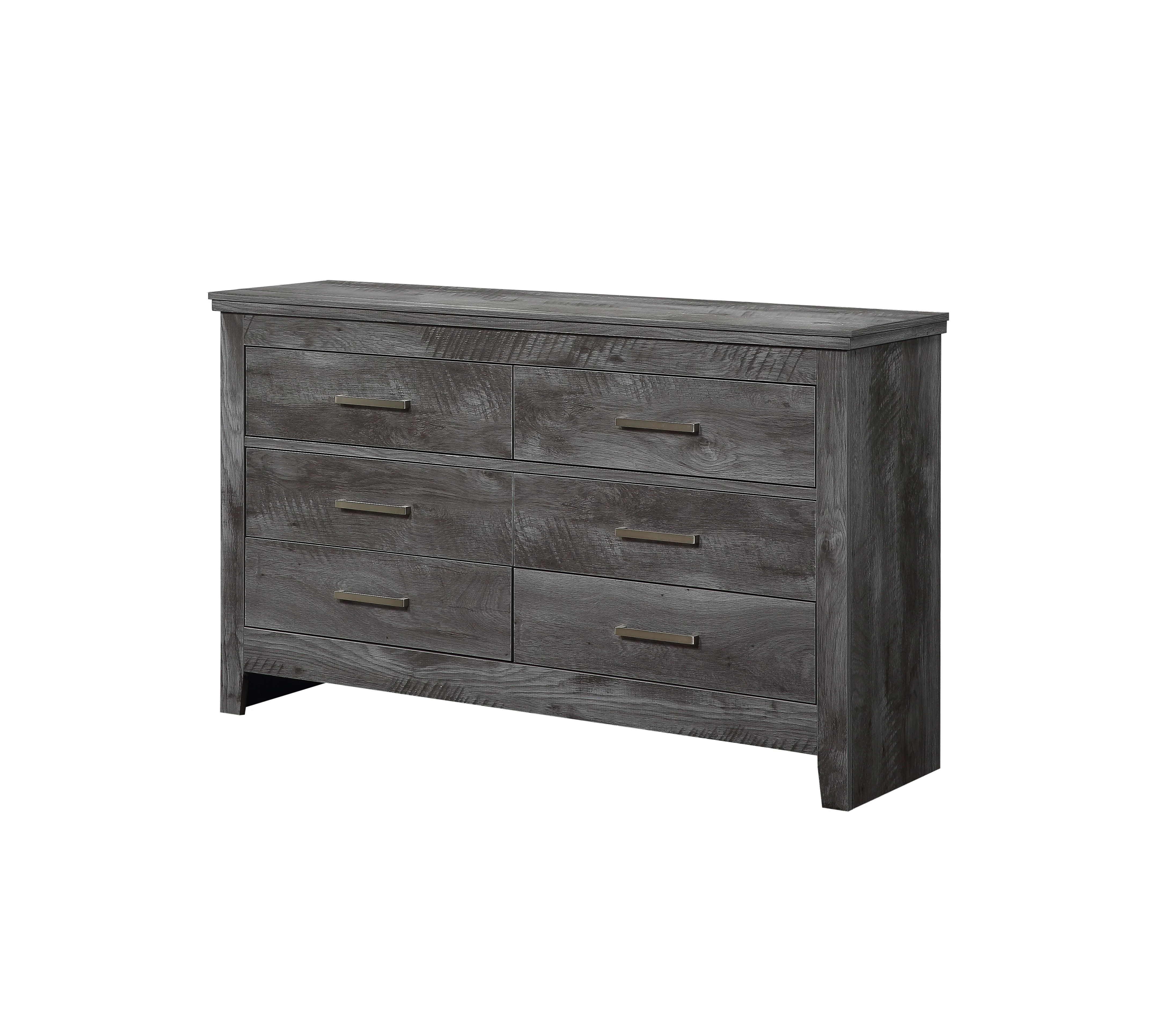

Rustic Dresser with 6 Draw Rustic Home Furniture for Bedroom Livingroom inRustic Gray Oak 57" x 16" x 34"H