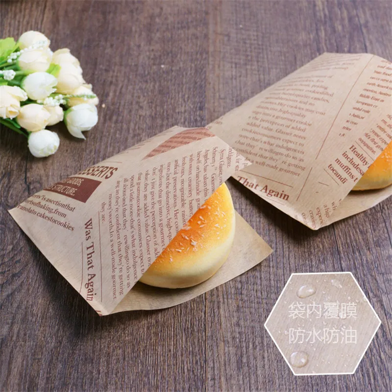 

100Pcs Disposable Sandwich Wrapping Paper Baking Fried Food Liners Cookie Sheets Oil-Proof Bags