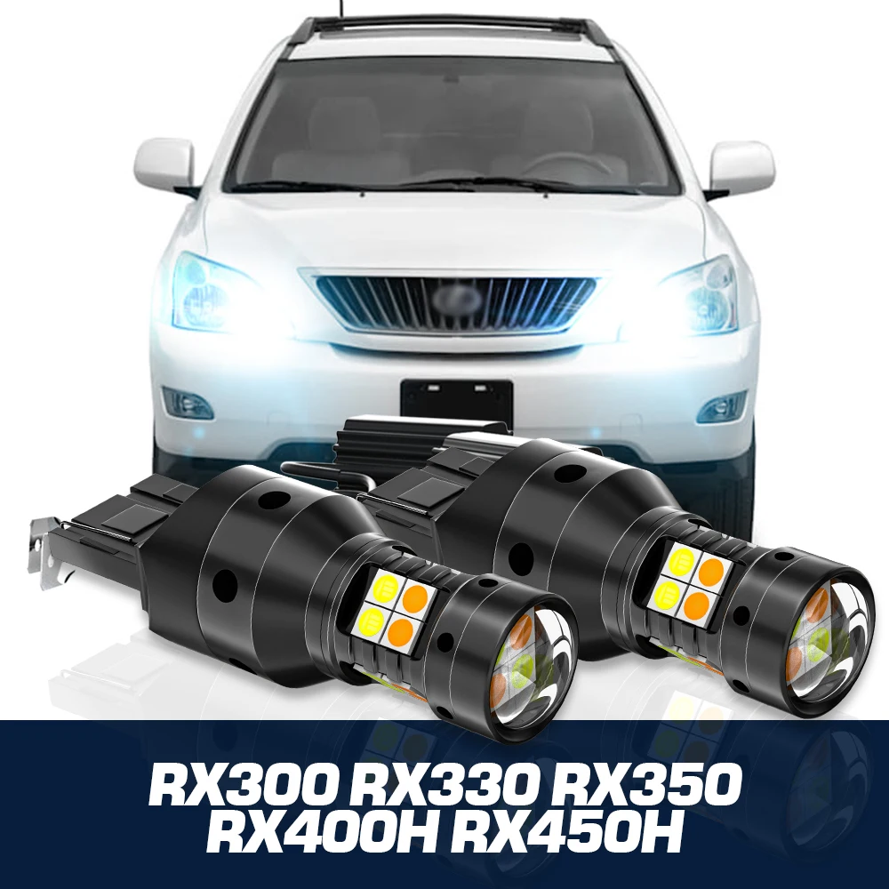 

2pcs LED Dual Mode Turn Signal+Daytime Running Light Canbus Accessories DRL For Lexus RX300 RX330 RX400H RX350 RX450H RX450HL RX