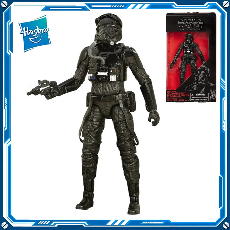 

In Stock Original Hasbro STAR WARS TIE FIGHTER PILOT 6Inch PVC Anime Figure Action Figures Model Toys