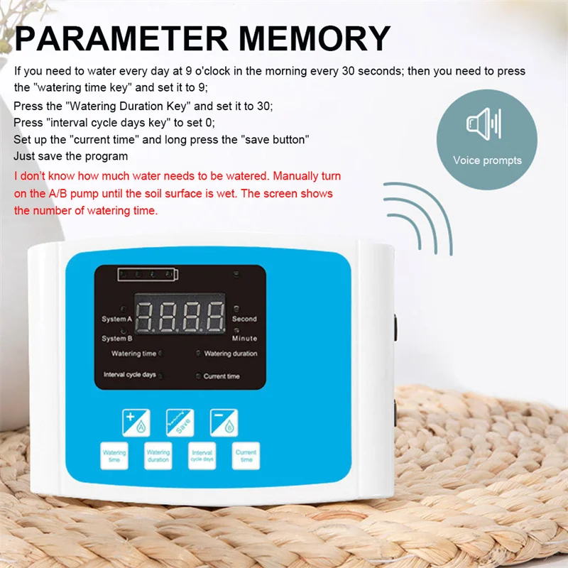 Intelligent Drip Irrigation Water Pump Solar/USB Charging Automatic Watering Device for Garden Potted Plant Timer System |