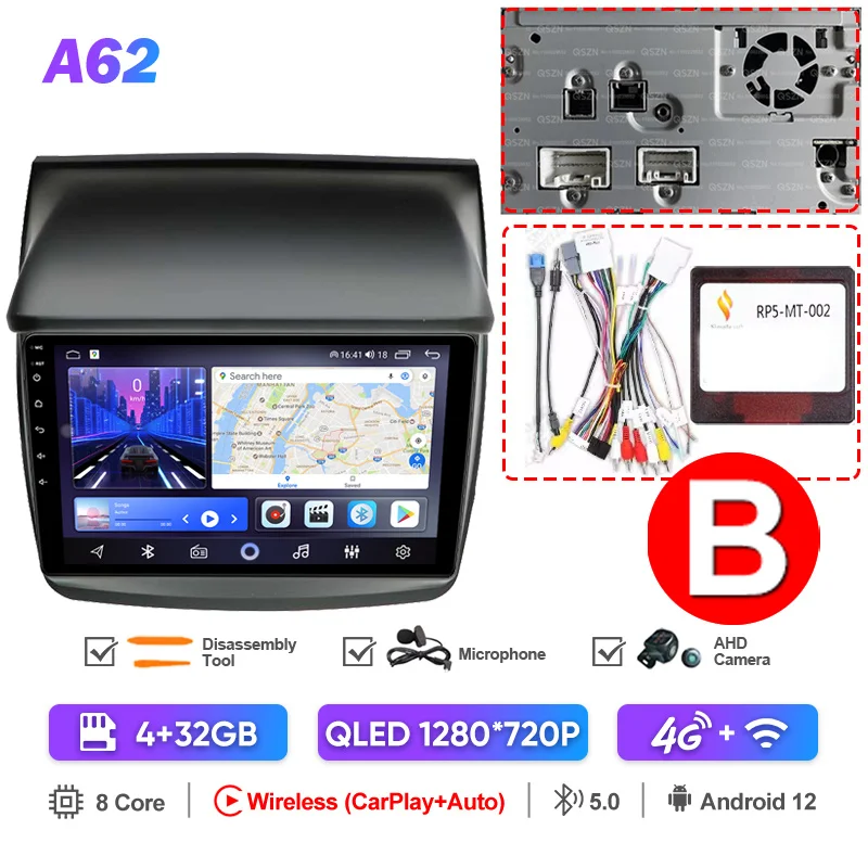 

QSZN для Mitsubishi Pajero Sport 2 2008-2016 L200 Triton 2006-2014 Android 13 Автомобильный радиоприемник Мультимедийный видеоплеер GPS CarPlay