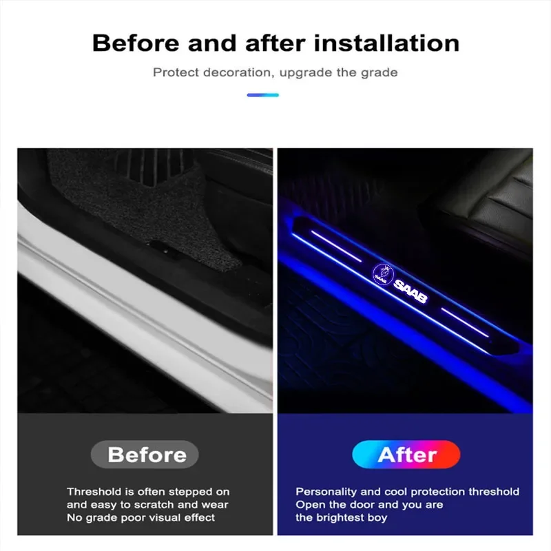 НОВЫЙ индивидуальный светодиодный светильник для накладки на дверь автомобиля