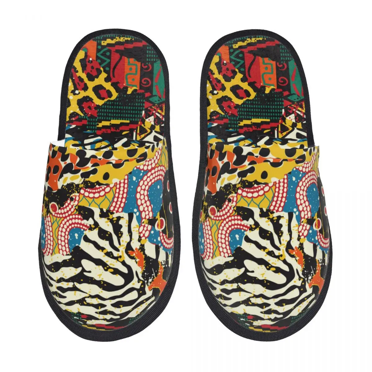

Домашние тапочки, домашние тапочки для спальни, традиционная африканская кожа диких животных, искусственная плюшевая обувь