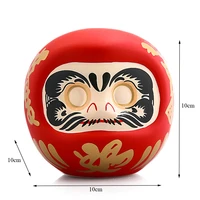 home decoration 4 inch japanese ceramic daruma doll lucky cat fortune ornament money box office tabletop feng shui craft gifts