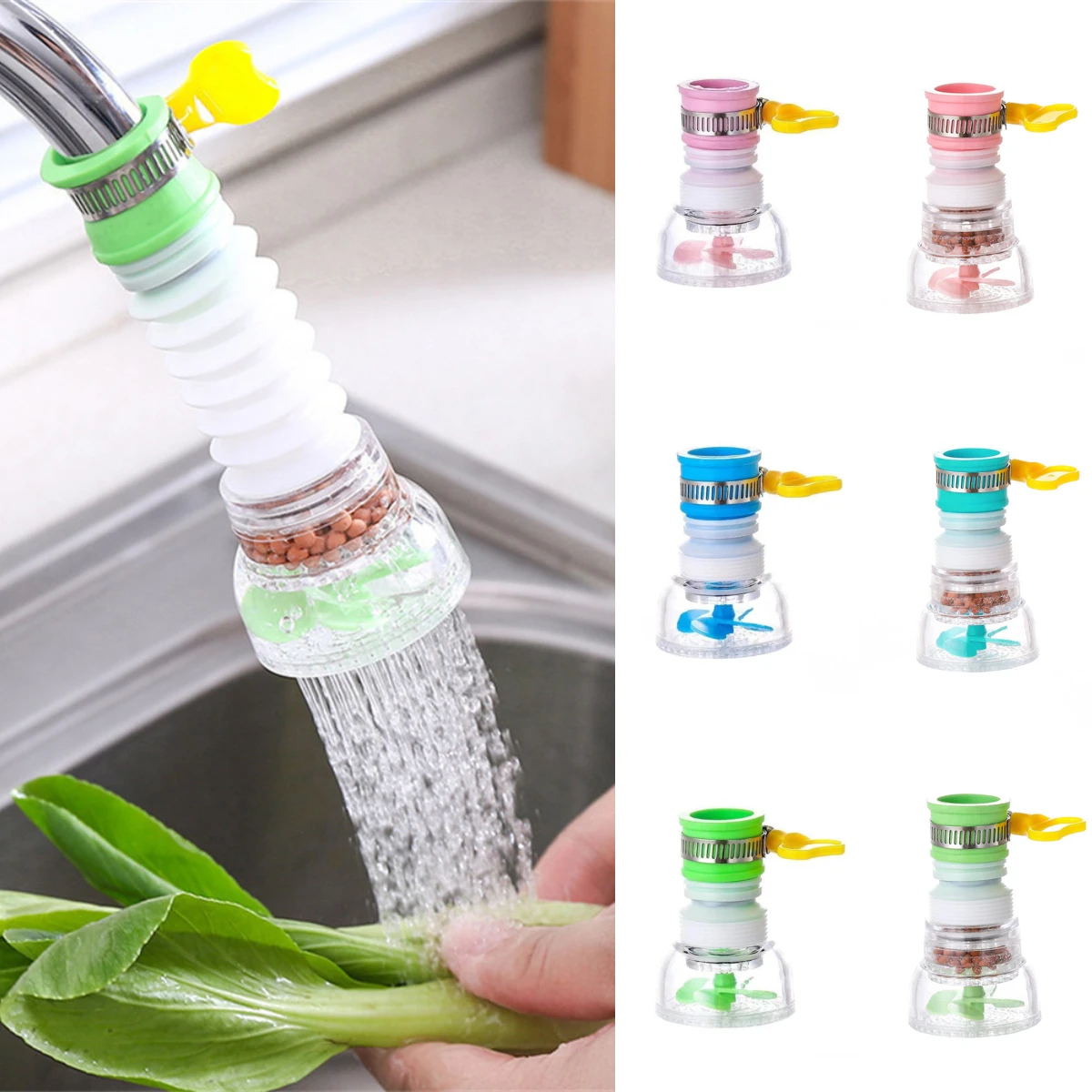 

Вращающийся смеситель, регулируемый гибкий кухонный смеситель, брызгозащищенный смеситель для кухонной раковины, удлинитель, фильтр для в...