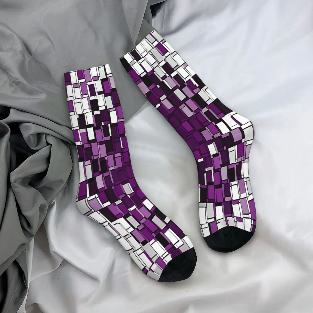 Носки Demisexual Pride с абстрактным перекрытием разнообразных кубиков носки для мужчин