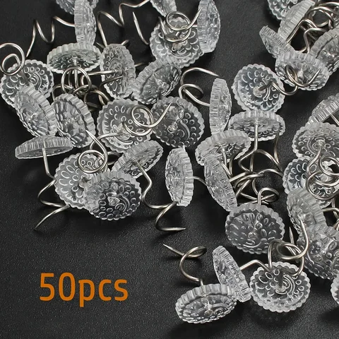 Прозрачные поворотные штифты для обивки 30/50 шт