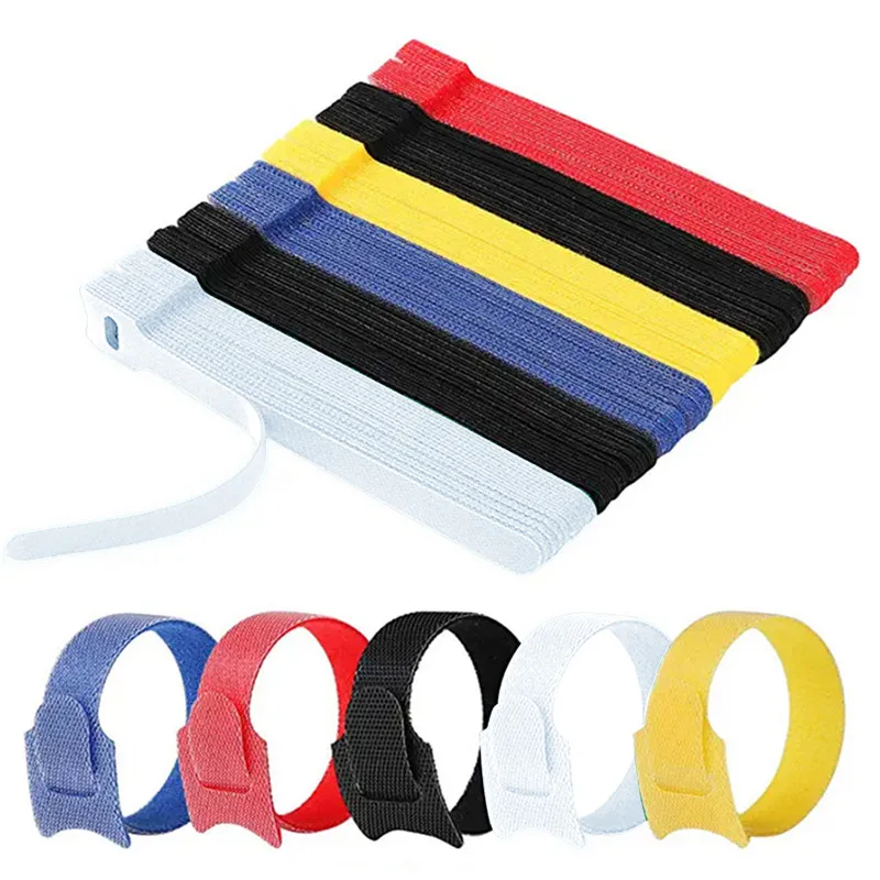 

100 шт., разноцветные Пластиковые Многоразовые Кабельные стяжки