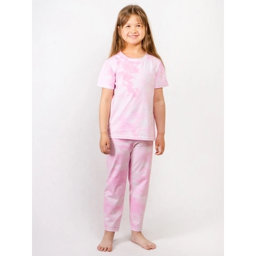 Пижамынй комплект для девочки FortyFour KPJ020 фиолетовый хлопок 100% |