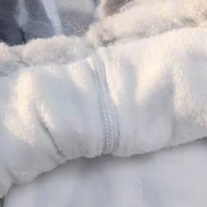 BHWYFC Winter Women Coats Warm Thickened Faux Fleece Coat Jacket Lamb Wool Outerwear Lapel Female Chic Outwear Top Snowsuit