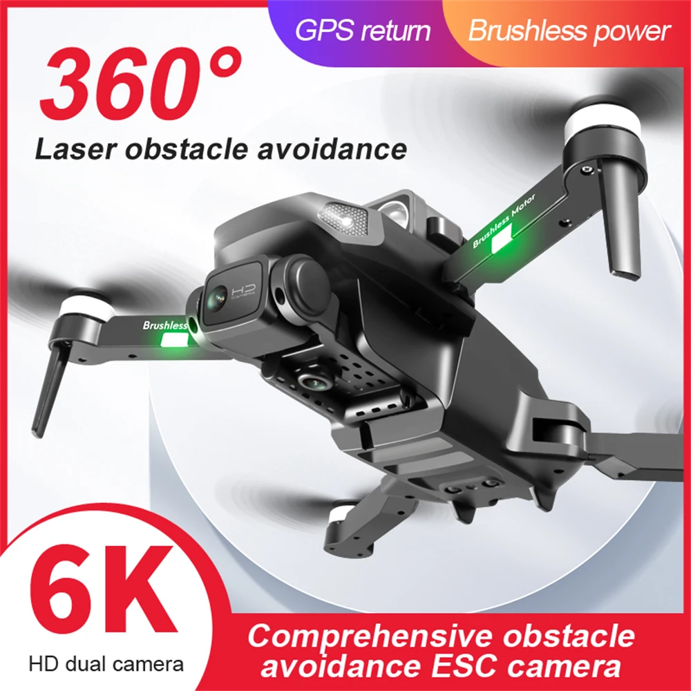 Складной Квадрокоптер RG101 MAX профессиональный Дрон с GPS 6K двойная HD-камера FPV 2022 м