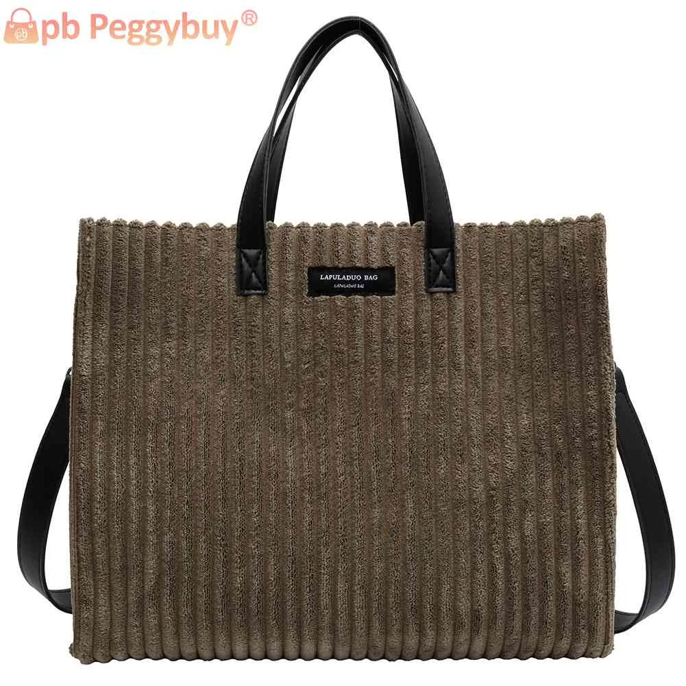 

Модная Вельветовая сумка с верхними ручками, вместительная сумка на плечо, однотонный портативный дизайнерский кошелек для покупок, для оф...