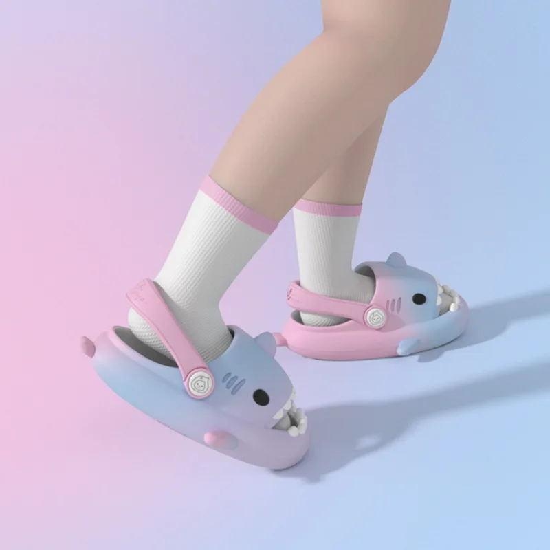 Soft Children Gradient Slippers Bathroom Slippers Cartoon Cute Slippers Kids Fashion Cute Soft Soled Non-Slip Sandals