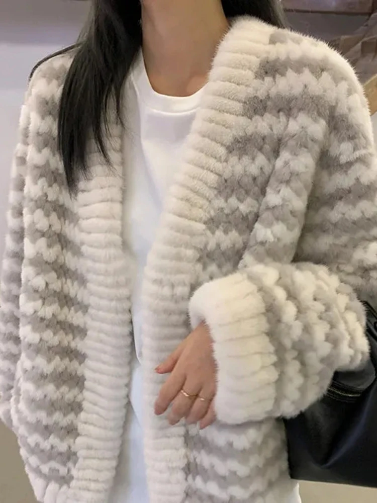 

Осенне-зимняя новинка Женская Повседневная куртка Женская Корейская шуба из искусственного меха норки Трендовое пальто средней длины с круглым вырезом и v-образным вырезом