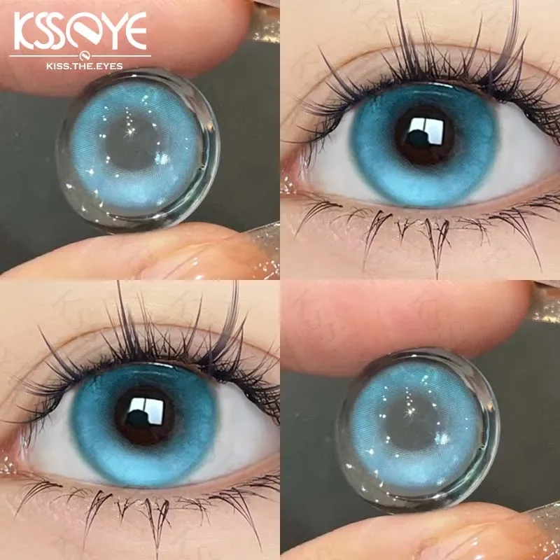 KSSEYE 2 шт. синие корейские линзы для близорукости цветные ученики для ...